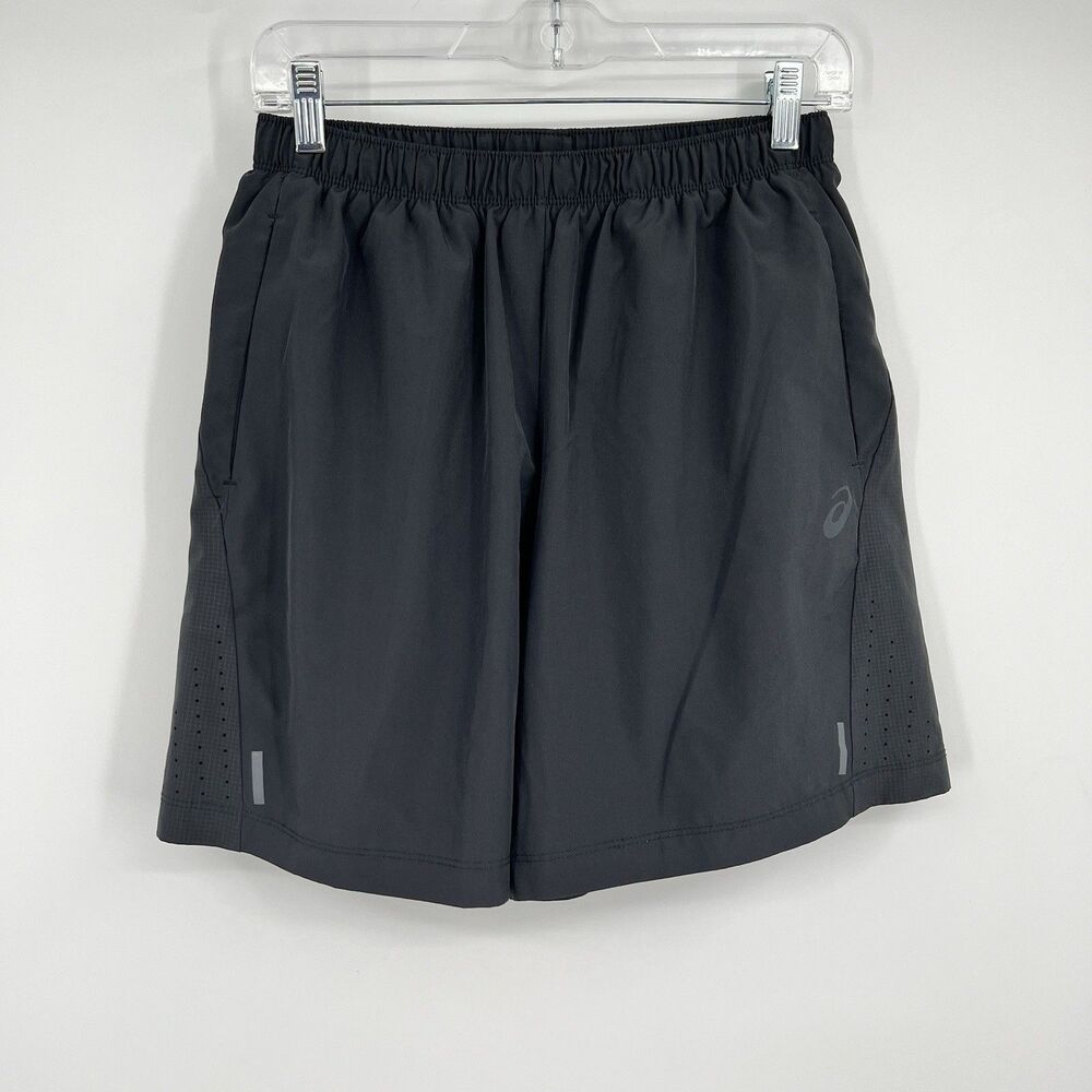Asics Womens M Running Lined Shorts Black 6.5” Inseam Workout Walking Athletic